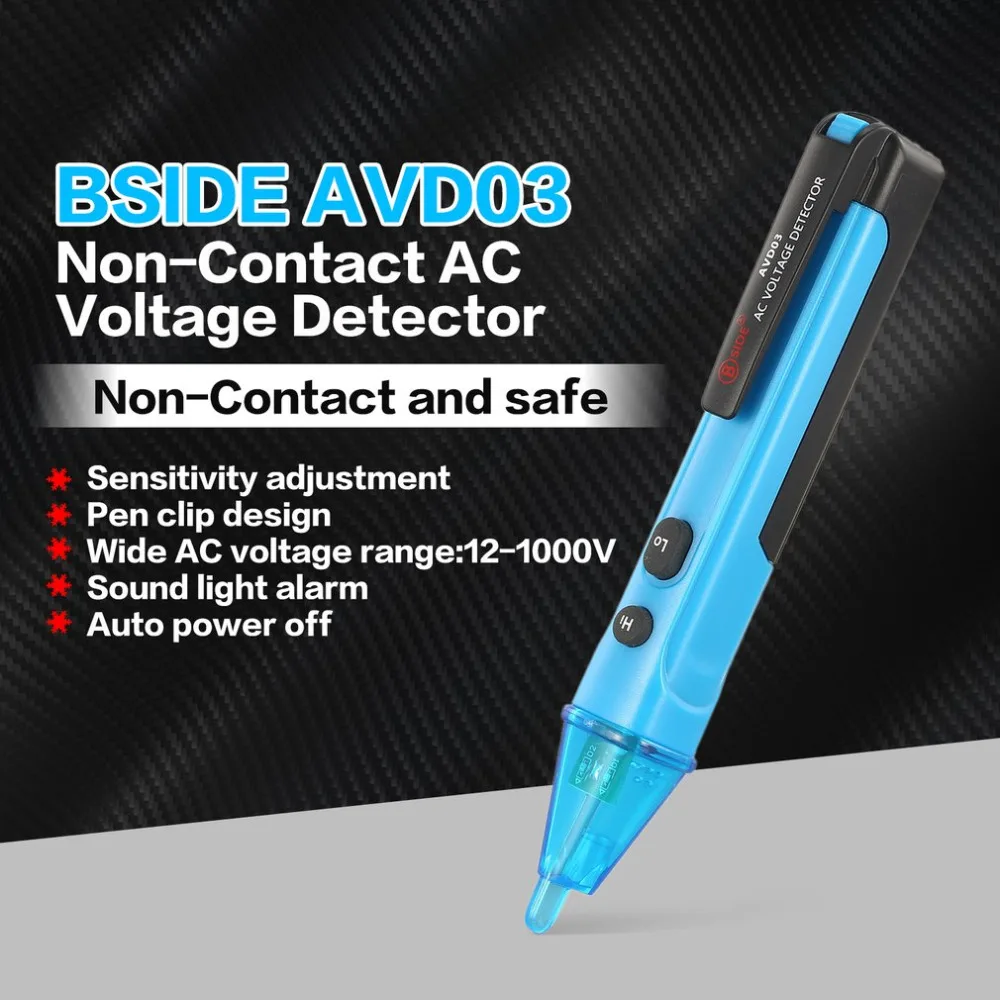 BSIDE AVD03 Бесконтактный переменного Напряжение детектор 12 V ~ 1000 ручка Стиль тестер с