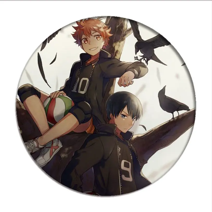Мультфильм Haikyuu! Значки для косплея Hinata Shoyo брошь булавки 58 мм Япония Аниме