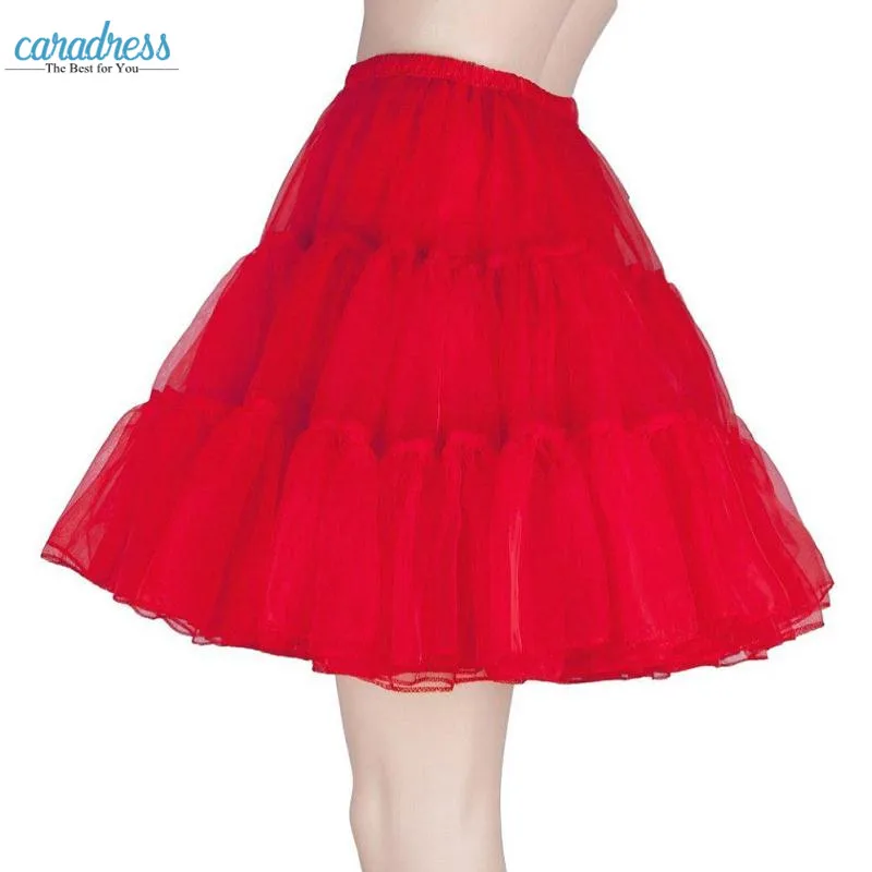 Розовый Черный Красный Белый Подъюбник Туту Underskirt для Женщин Мини-Юбки Оборками