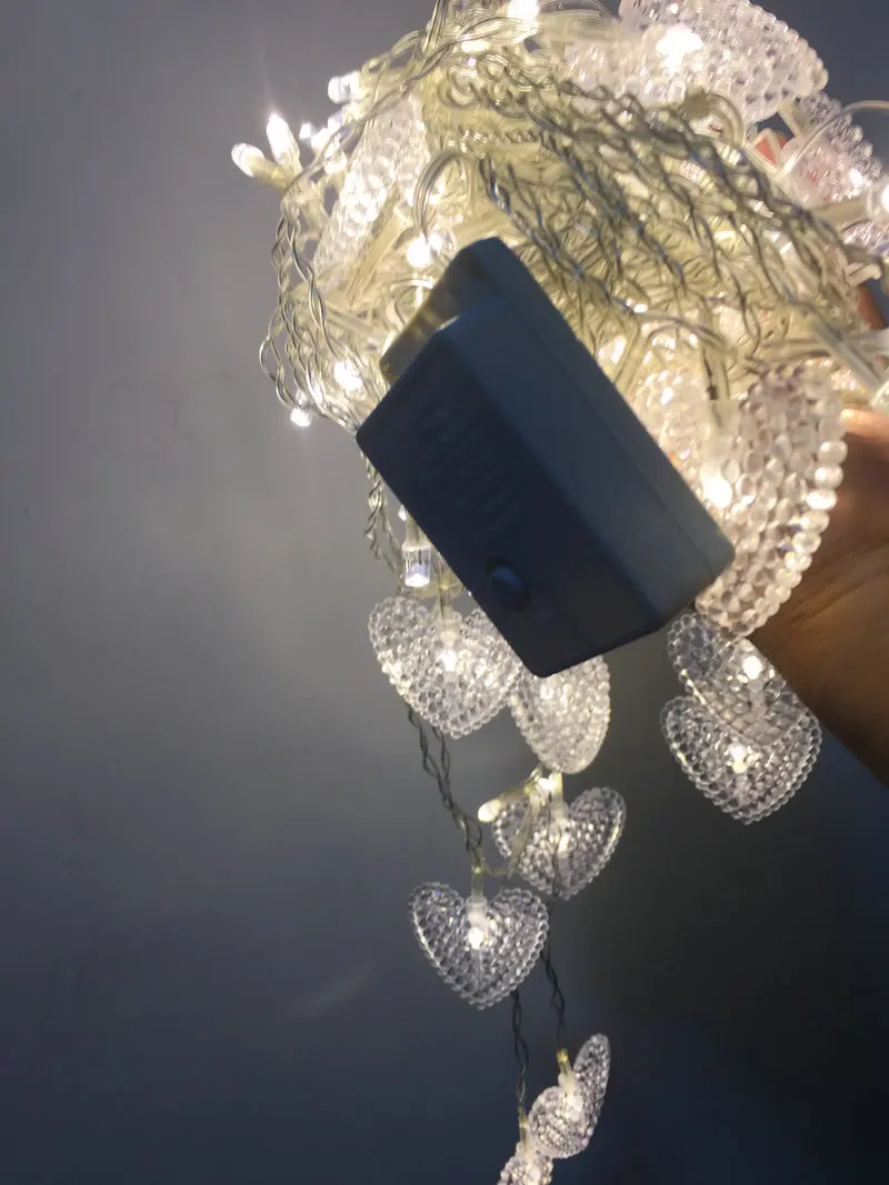 Сказочная светодиодная гирлянда в форме сердца 2 м * 1 5 12 светодиодов занавеска