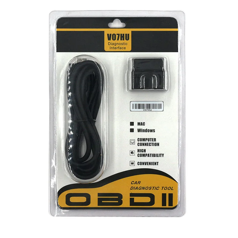 Новейший ELM327 V1.5 V07HU PIC18f25k80 + FT232RL чип USB RS232 порт на ПК автомобильный