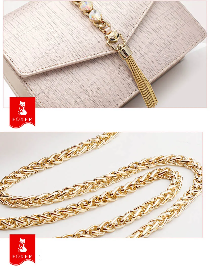 FOXER bag for women new women leather bag fashion chain tassel small bag designer women leather shoulder crossbody bag
