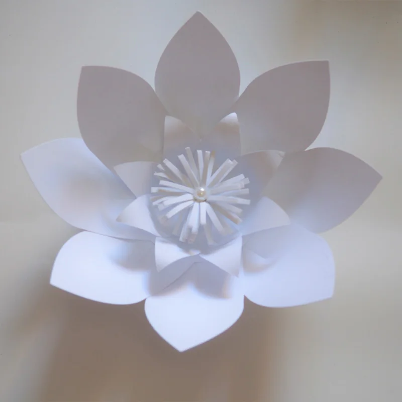 Flores de papel gigantes hechas a mano, flor Artificial para FONDO DE BODA, decoraciones de arco, decoraci&oacute;n personalizada, 36 Uds., 20-50CM-3