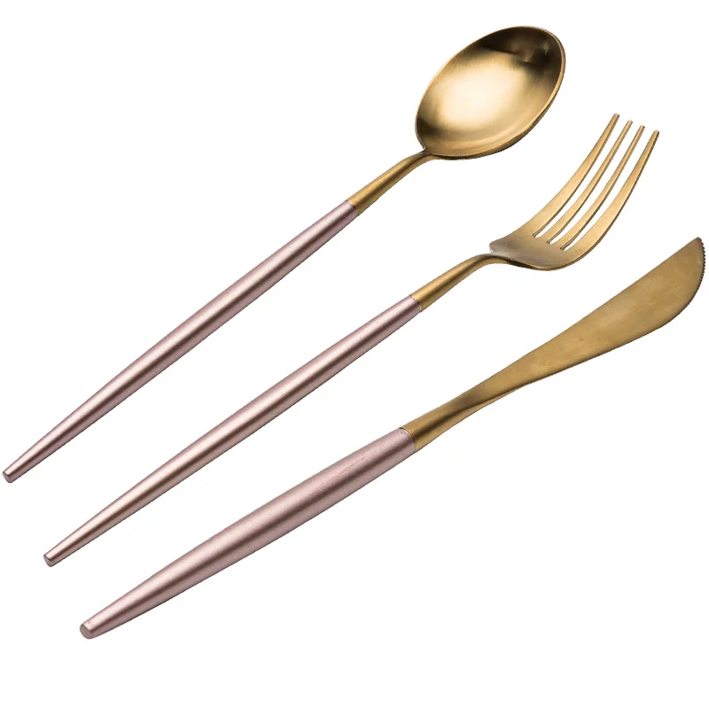 

KINGLANG Super quality European style knife and fork SPOON set 304 stainless steel tableware