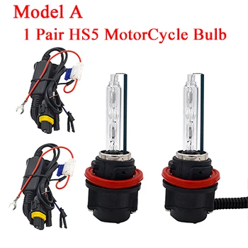 1 Pair 55W HS5 Bulb SKYJOYCE 55 Вт Hi/короче спереди и длиннее сзади) биксенон HS5 мотоцикла hid набор ламп DC 55 Вт электронный блок ксеноновой фары для PCX125 PCX 125 150 HS5 фара Тактический целеуказатель прицел комплект - Испускаемый цвет: 1 Pair 55W HS5 Bulb