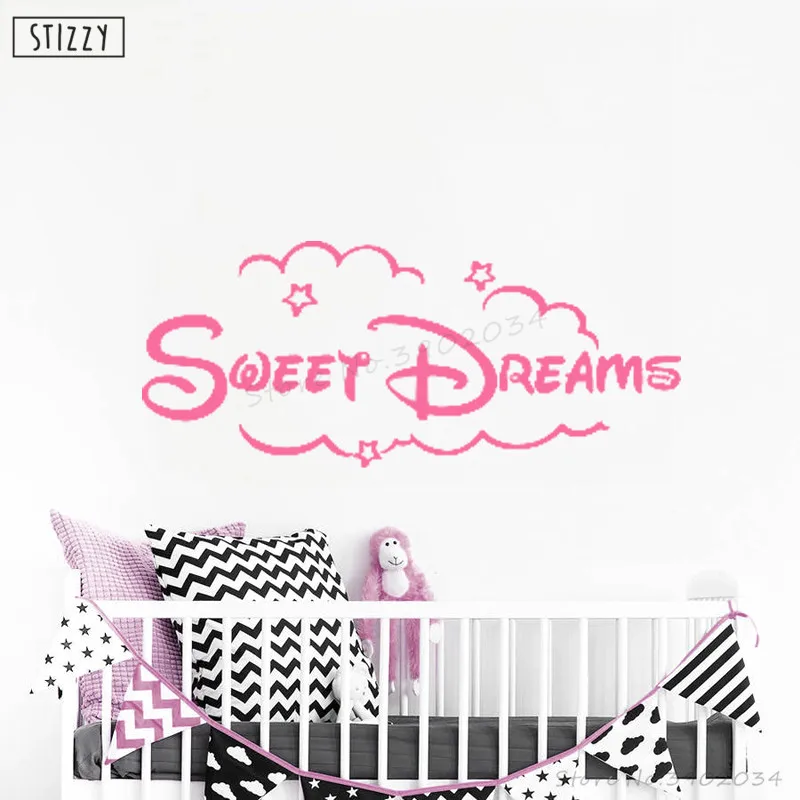 Настенная Наклейка stizzy Sweet Dreams Quote в детскую спальню хороший ночной домашний