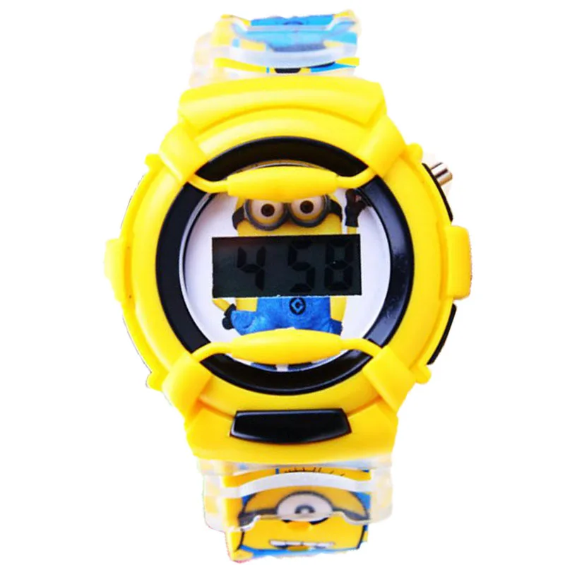 Миньон дети смотрят 3D мультфильм часы Гадкий я милые цифровые Montre Enfant Relojes para