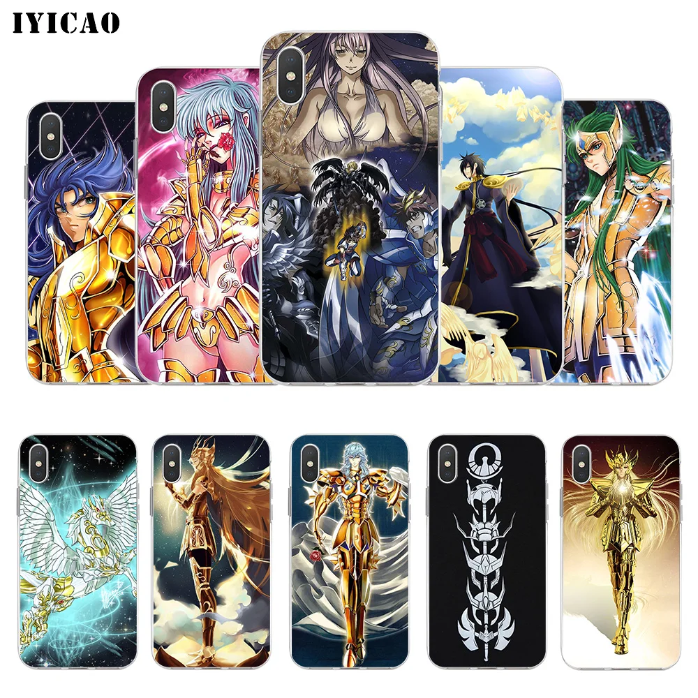 IYICAO Saint Seiya Мягкий силиконовый чехол для телефона iPhone X XR XS MAX 6 6s 7 8 Plus 5 5S SE TPU