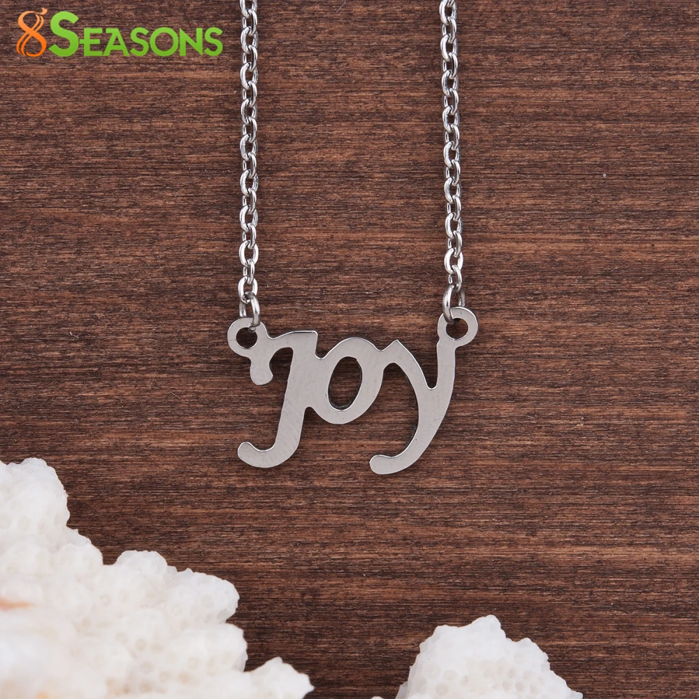 8 сезонов 304 ожерелье из нержавеющей стали серебряный цвет сообщение &quotPromise Goodluck