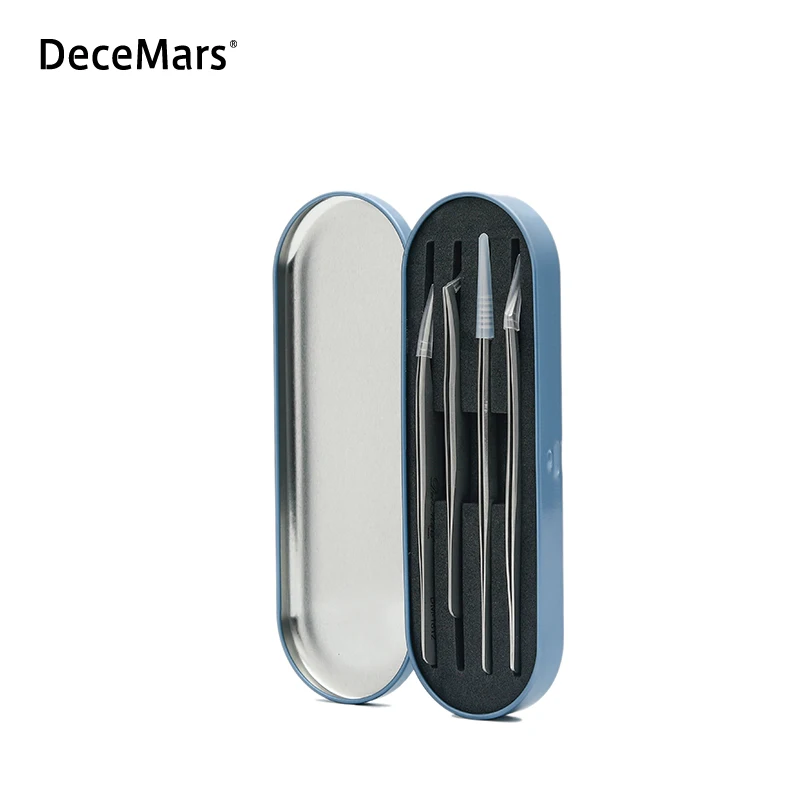 Портативный чехол для ресниц DeceMars синий розовый| |