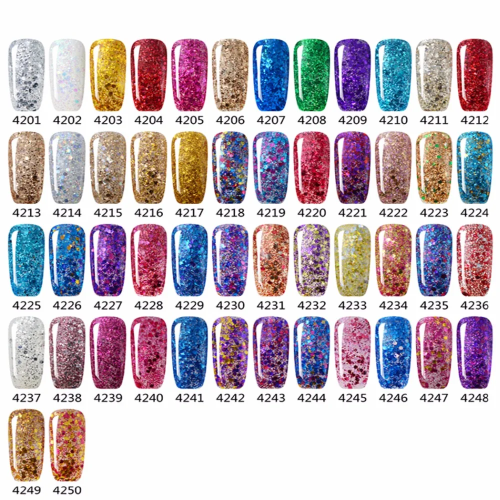 Гель лак для ногтей WIN LONG Блестящий цветной УФ Алмазный светодиодный