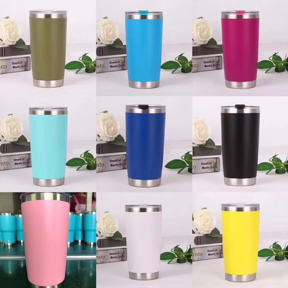 20oz colors 50 шт/лот 10 унций/12 унций/20 унций/30 унций стакан Автомобильная кружка и крышка - Цвет: 20oz colors