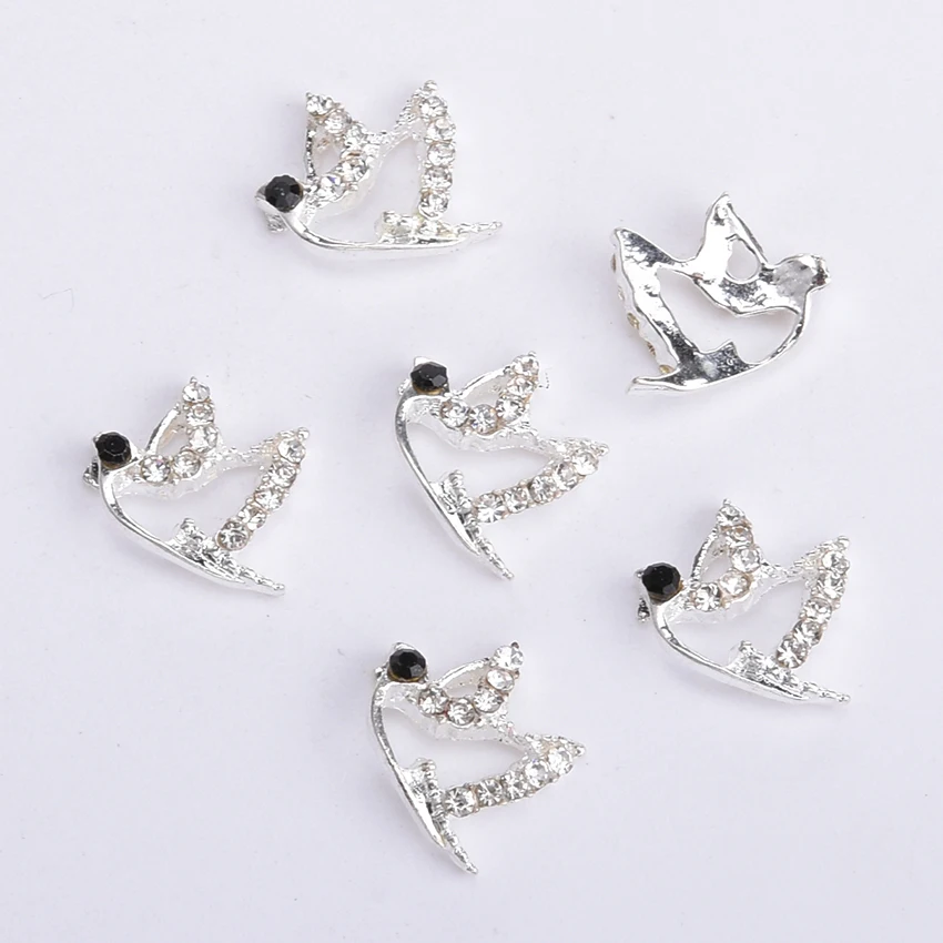 10 шт. с животными из стразов дизайн для ногтей аксессуары со стразами 3d утка