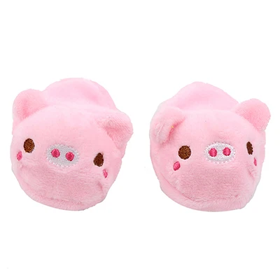 pink pig Новинка года; качественные плюшевые кукольные тапочки; милые тапочки с изображением поросенка, кота, медведя из мультфильма; 18 дюймов; кукольная игрушка - Цвет: pink pig