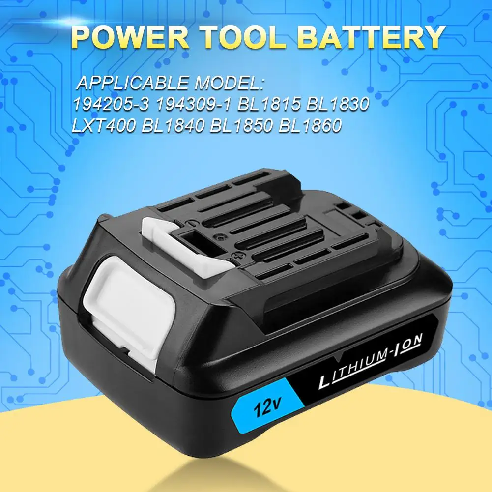 Новая замена 5000mah 12V 5,0 Ah литиевая батарея для электроинструментов Makita 12V BL1840 BL1850 LXT400 194230-4 BL1815 BL1830