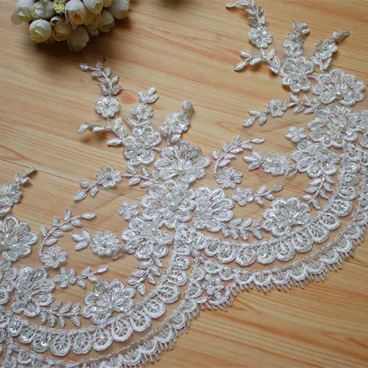 27 см или 10 62 дюйма серебро и слоновая кость ручная работа бусины Алансон