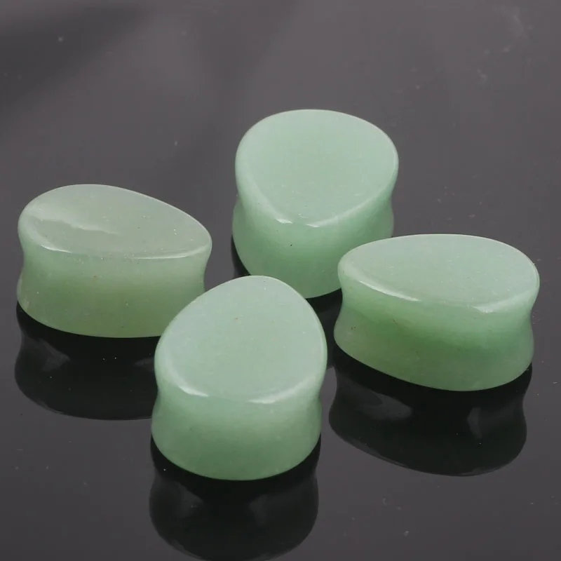 Каменная затычка для ушей драгоценные растяжки туннель тела коническое седло