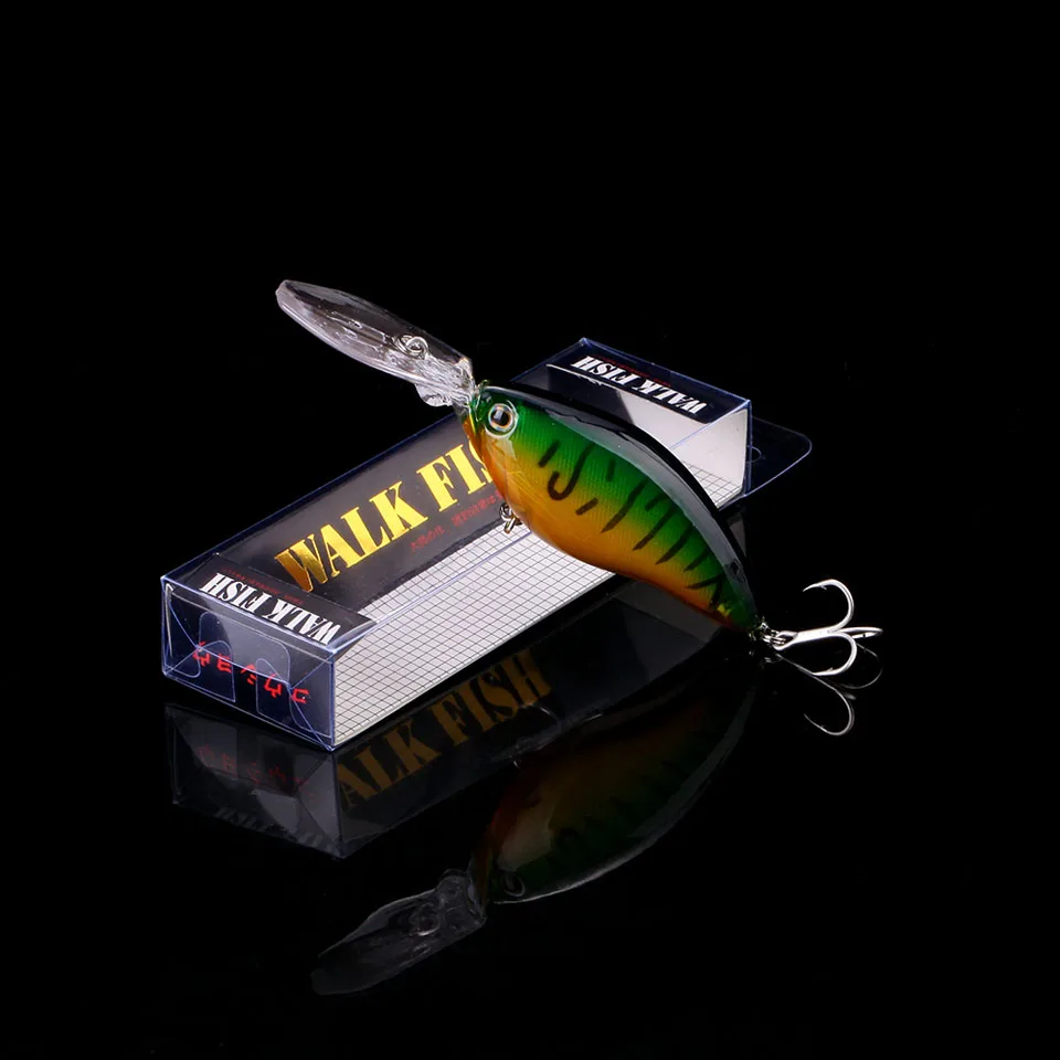 WALK FISH глубокая Дайвинг кренкбейт рыболовные приманки 18 г/105 мм искусственная приманка реалистичные воблеры с 6# качественными крючками - Цвет: G 7