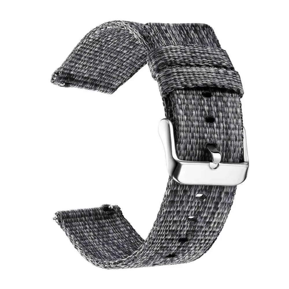 grey Нейлоновый ремешок для Samsung Galaxy Gear S3 S2 класс мягкий дышащий сменный ремешок Спортивная петля 22 мм 20 мм универсальный ремешок - Цвет ремешка: grey