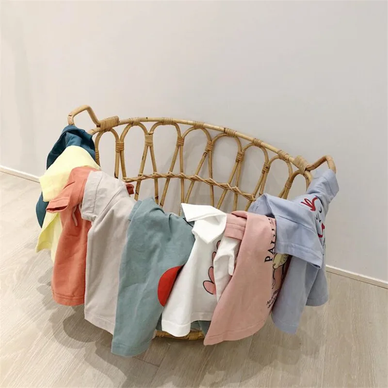 2019 летняя одежда для маленьких мальчиков футболка девочек рубашка