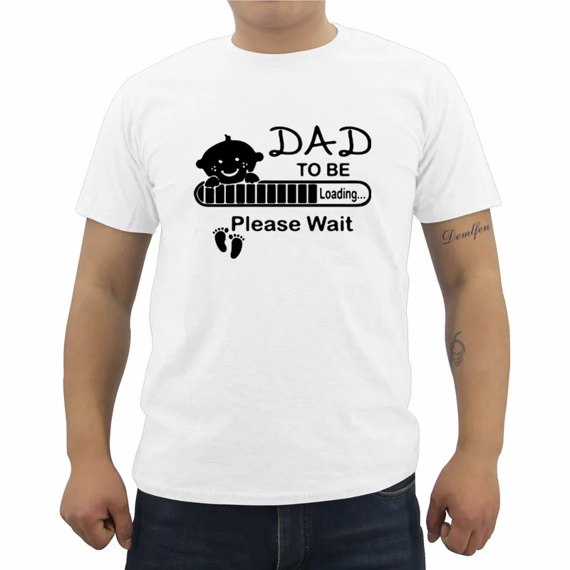 Новые летние футболки с надписью Dad To Be Funny Для малышей повседневные мужские топы