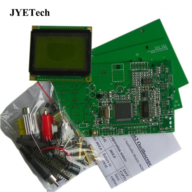 JYETech оригинальный DSO062 Карманный Комплект цифровой осциллограф 1 МГц аналоговый