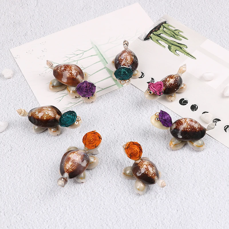 2 шт./лот маленькая черепаха Морская ракушка милый мультфильм искусство каваи