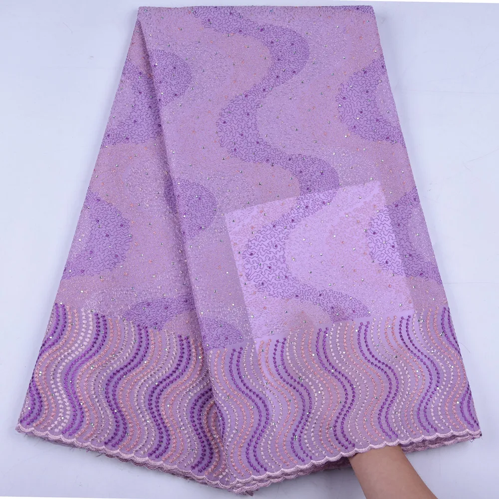 Швейцарская вуаль кружева в Швейцарии Королевский синий нигерийские