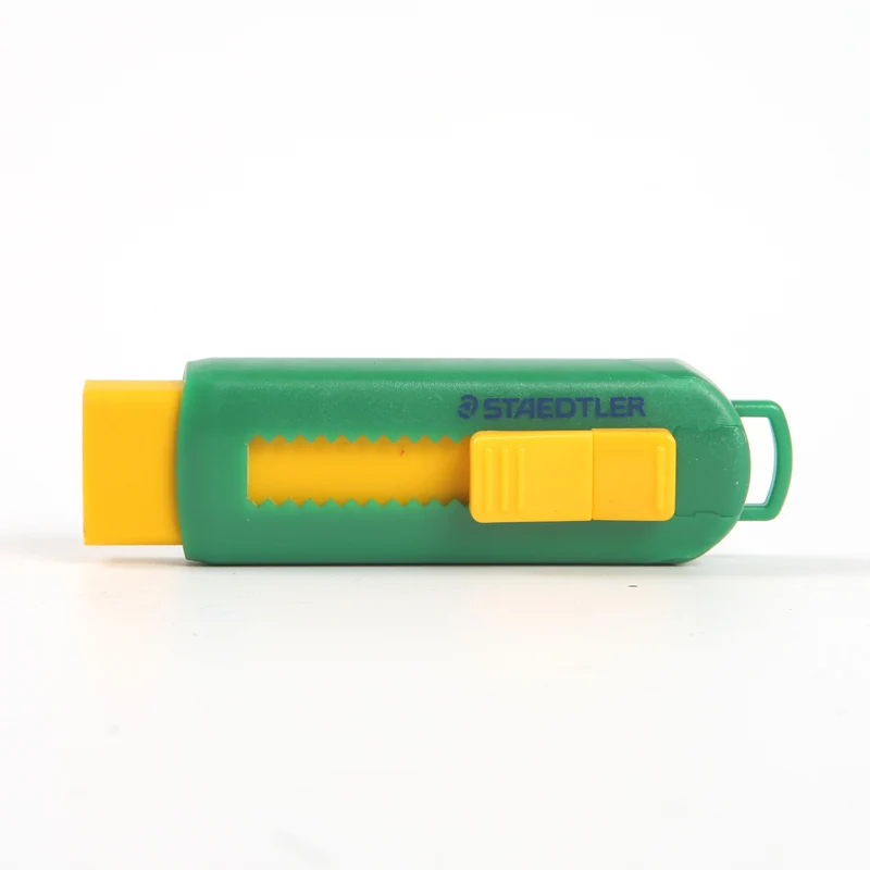 Yellow in Green Staedtler ластики на толстой резиновой подошве 8 цветов Многоразовые Ластики для карандашей 525 PS1 школьные канцелярские принадлежности студенческие дети маленький подарок - Цвет: Yellow in Green