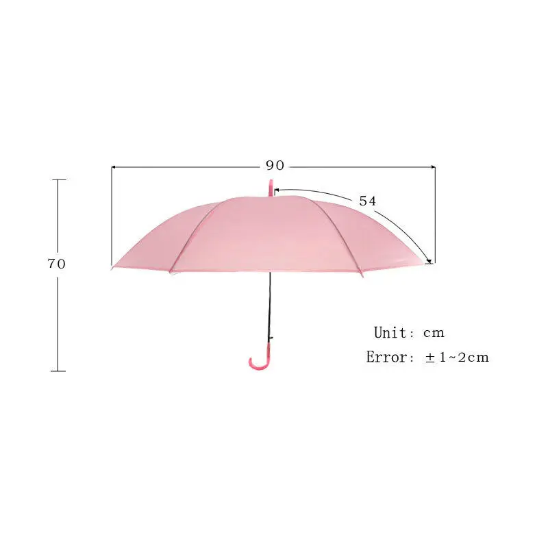 

Colorful Transparent Automatic Rain Umbrella Dome Wedding Party Favor Waterproof Long Handle Umbrellas
