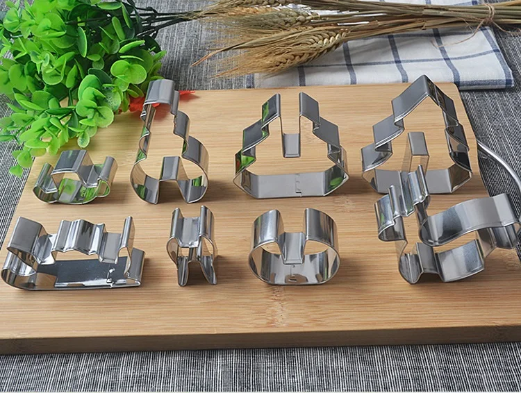 3D DIY формочка для печенья из нержавеющей стали Рождественская тема набор