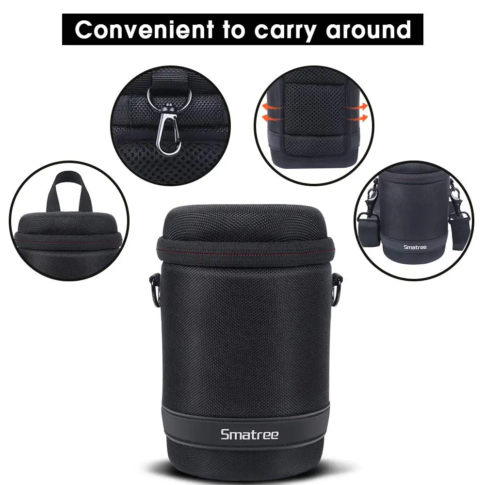 Сумка через плечо для объектива камеры Smatree Nikon/Canon/Sony жесткий защитный чехол DSLR