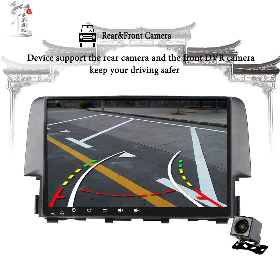 Восьмиядерный 4 ГБ android 9 0 автомобильный dvd gps плеер для honda civic 2016 2017 2018 кассета + 64 с