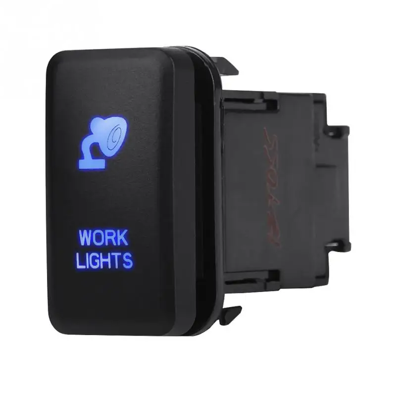 WORK LIGHTS 12V синий светодиодный авто включения выключения кулисный переключатель для toyota, Hilux, landcruiser hilux VIGO светодиодный светильник бар/вождения светильник S/рабочий светильник S - Цвет: WORK LIGHTS