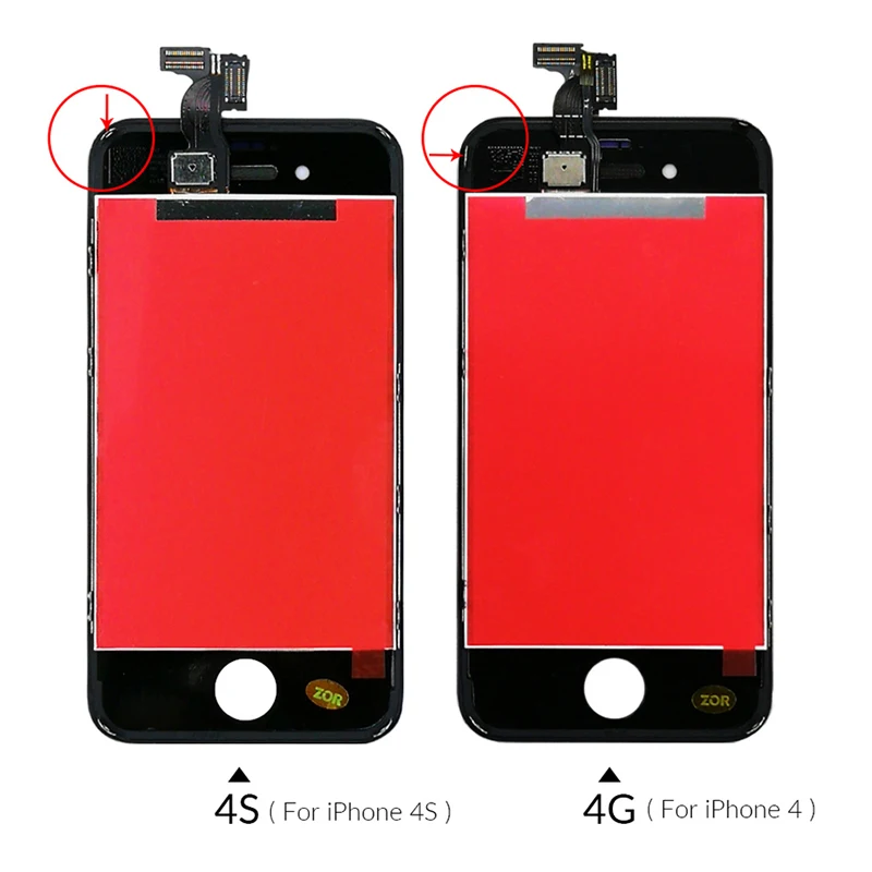 1 Piece LCD Screen Display Assembly For iPhone 4 4S Digitizer Touch Replacement Complete Free Gifts+Tempered Glass | Мобильные