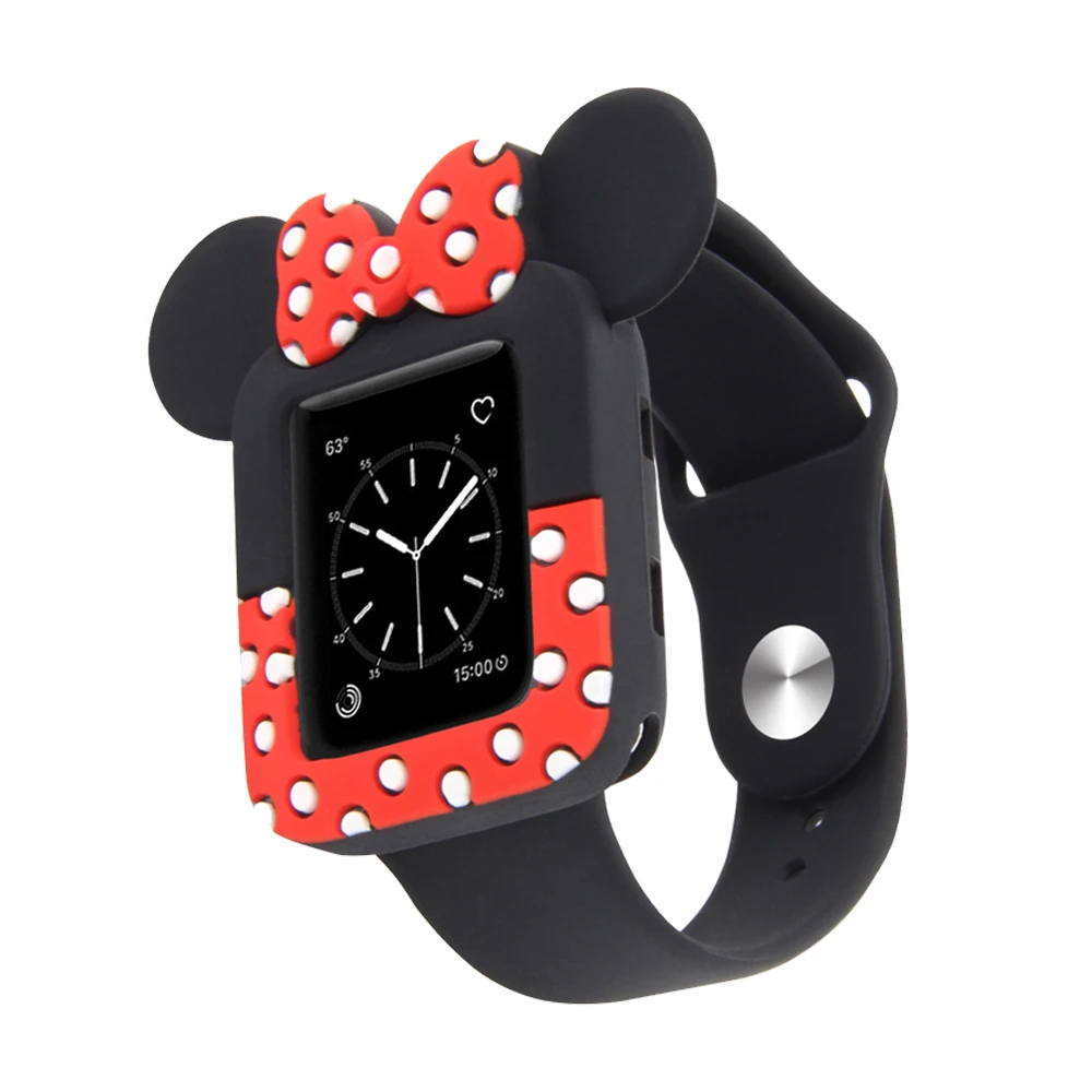 Силиконовые часы Защитная крышка для apple watch корпус 3/2/1 iwatch 42 мм 38 мягкий резиновый