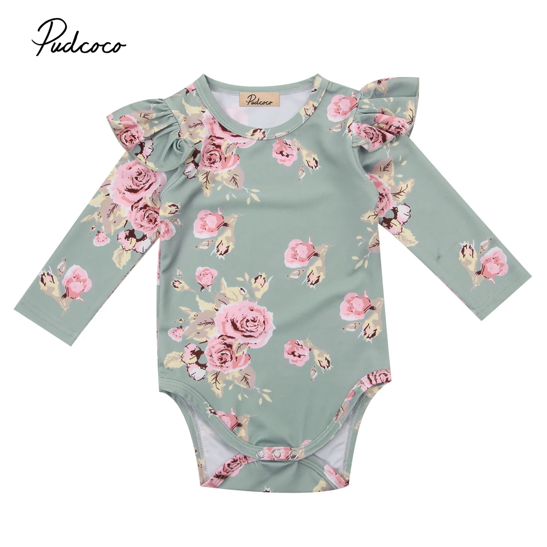 Детский комбинезон с длинным рукавом оборками|kids rompers|kids jumpsuitbaby girl floral romper |
