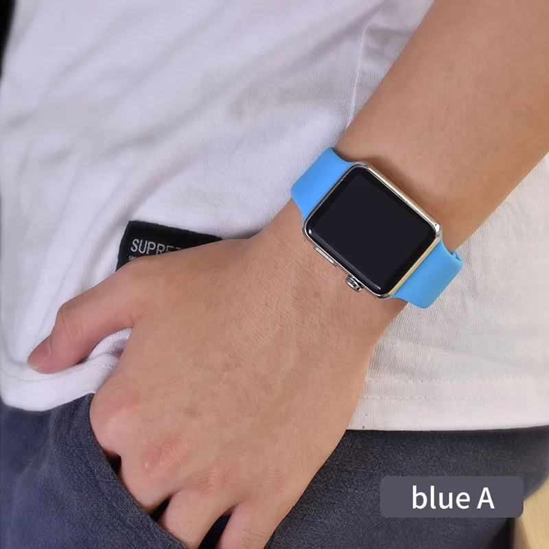 OUSU силиконовый ремешок Спортивные Смарт часы для apple Watch 4 3 2 1 38 мм 42 40 44