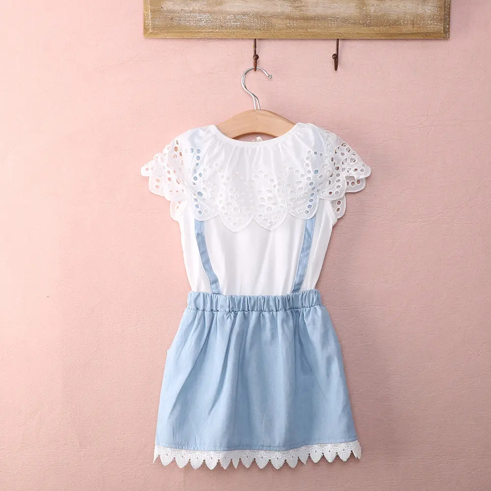 2016 NEW Arrival Kids Girl dress Cute Denim Bownot Sundress Children girl clothing | Детская одежда и обувь