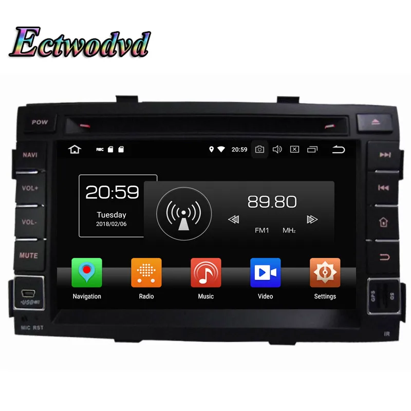 Ectwodvd Восьмиядерный 4G ram 64G rom Android 9 0 Автомобильный мультимедийный dvd-плеер
