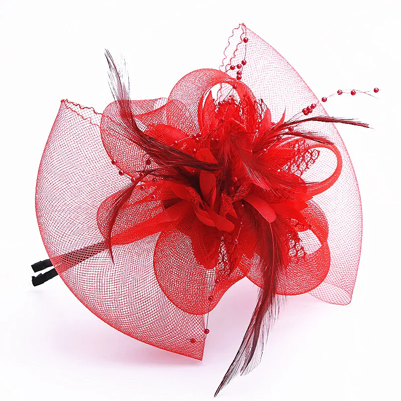 Женская вуалетка с перьями и шерстяной отделкой Свадебные вечерние для невесты |