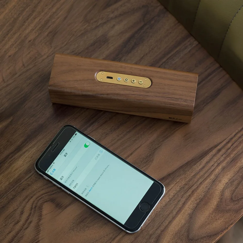 Xiaomi оригинальный Youpin медный Woodism Bluetooth AI динамик черный орех Дерево двухканальный