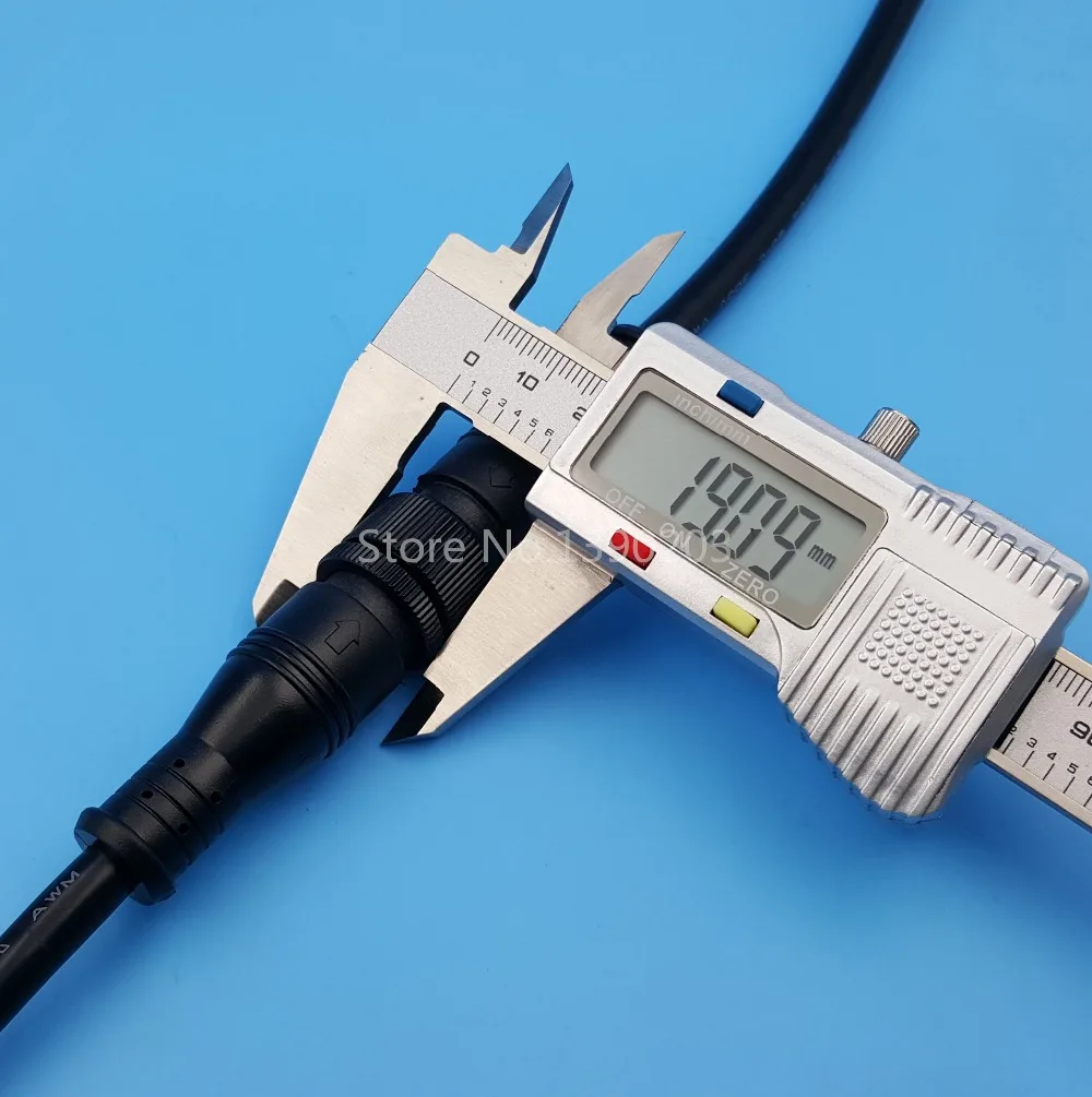 2 пары водонепроницаемый черный 12 контактный Кабель с разъемом для кабеля IP68 24AWG 20