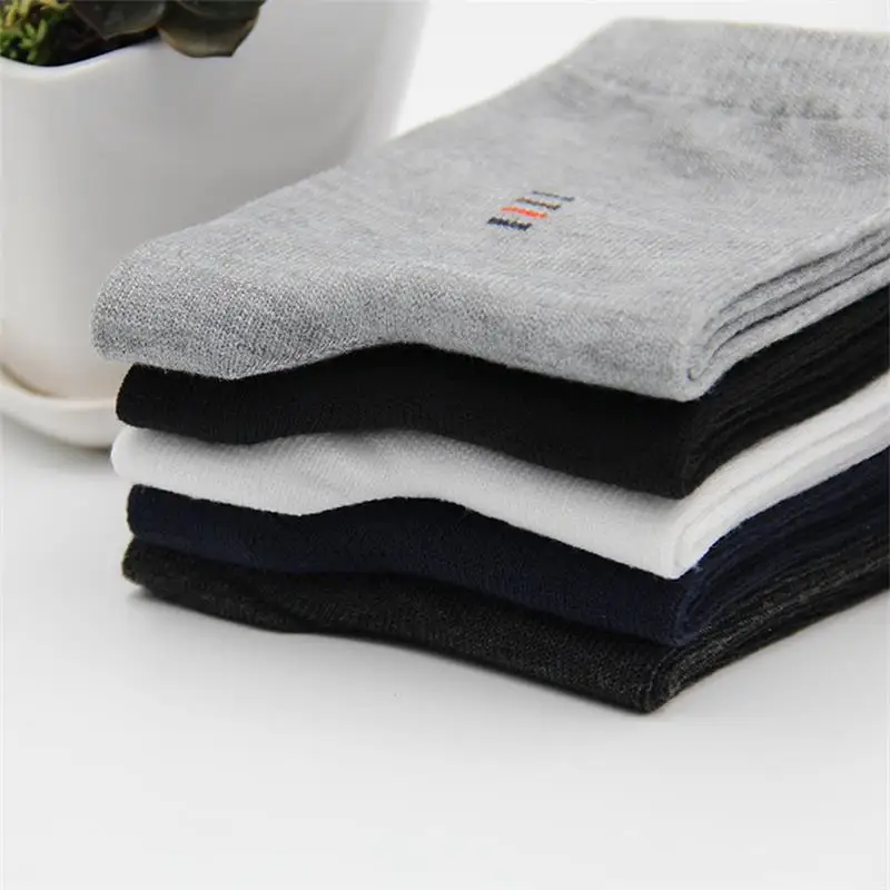 5 пар/упак. Модные мужские носки антибактериальные дезодорирующие хлопковые