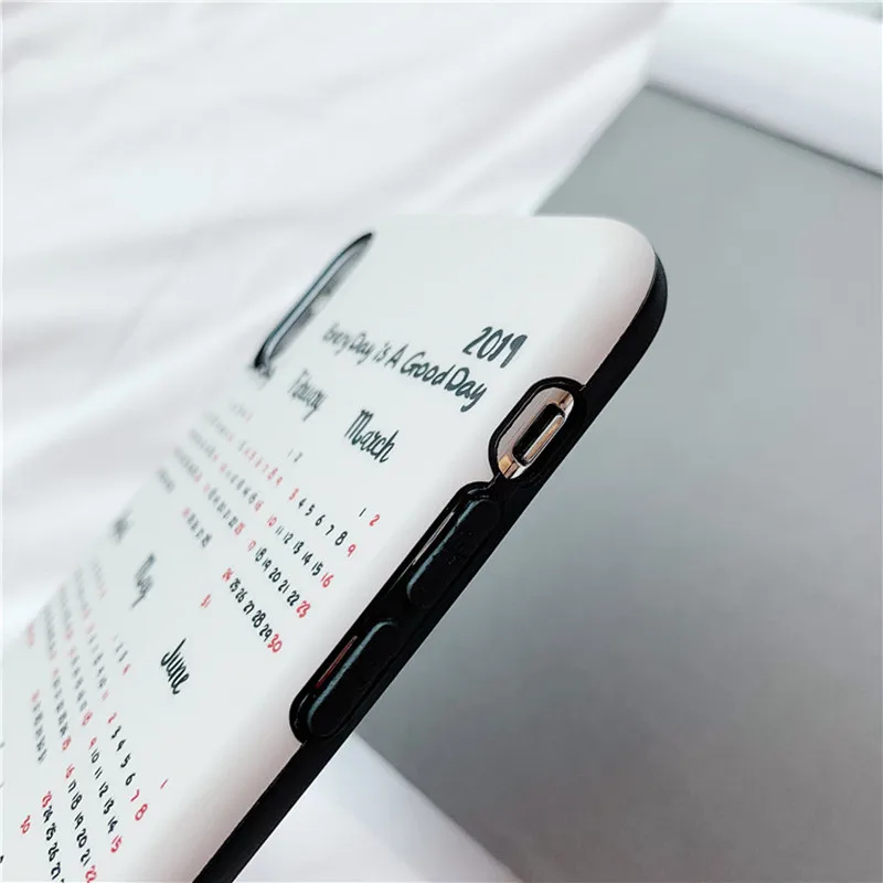 Чехол для телефона с забавным календарем чехлы iPhone 7 Puls 6 6S 8 X Xs Max XR Серый Ретро