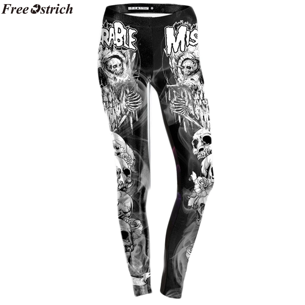 Свободные женские брюки с рисунком страуса большие размеры осенние сексуальные