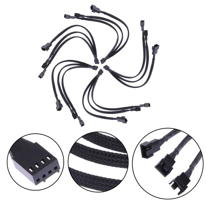 30 Cm Line With Shunt 4 Pin To 3 Y-shaped Cable PWM Extension Fan Supporting 4/3 Needle JQ0326 | Компьютеры и офис