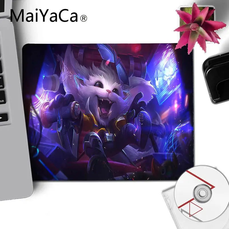 Новое поступление резиновая мышь MaiYaCa league of legends gnar прочный Настольный коврик для