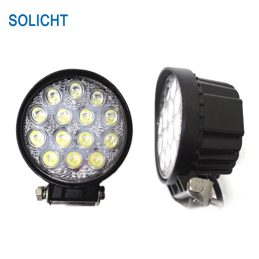 SOLICHT светодиодный K LED 42 Вт фары рабочего света трактора 6000 дюйма 12 24 вольт