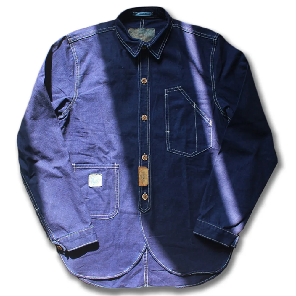 2018 Мужская рубашка с длинным рукавом рубашки нерегулярные карго Camisa Masculina Manga Curta